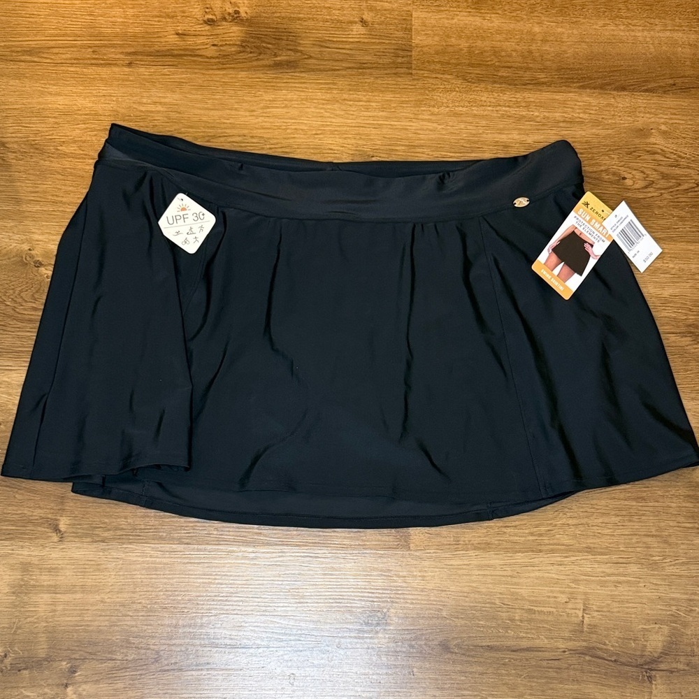 Zeroxposur Swing Skirtini Swimwear Black Women’s 3X UPF 30+ Stretch Quick Dry